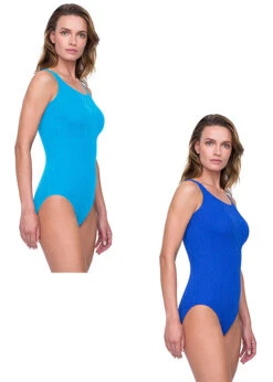 Gottex Jazz Mastectomy High Neck Swimsuit -Fashion Swimwear Store gx Gottex Jazz Mastectomy High Neck Swimsuit Blue Turq