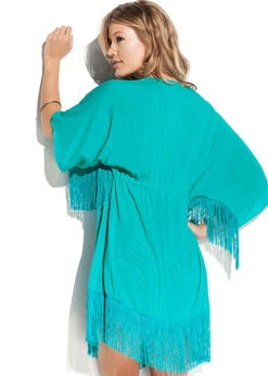 Fashion Swimwear Store -Fashion Swimwear Store ph Phax Fringe Kimono Green 2